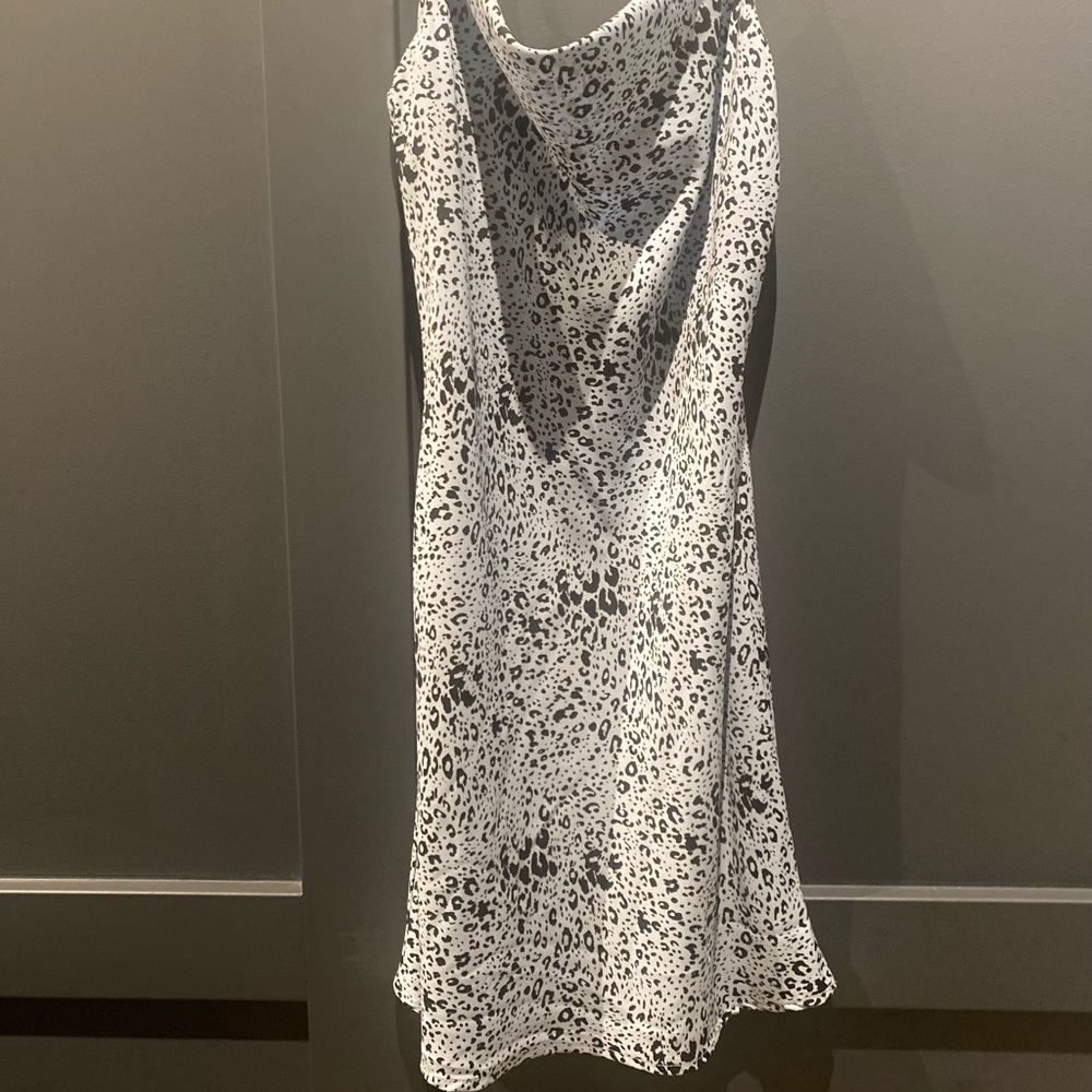 Blue cheetah mini dress